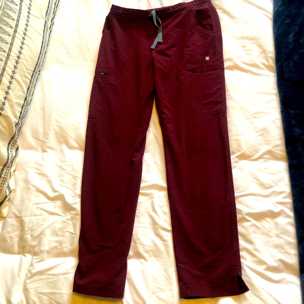 Figs maroon yola skinny